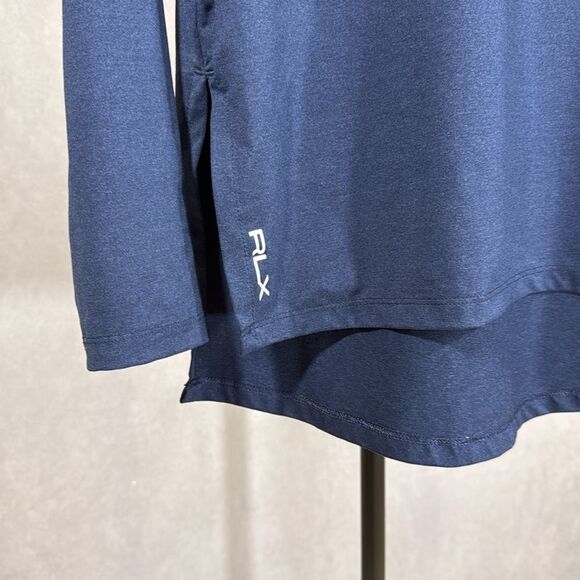 RLX Ralph Lauren Lux Carbon Spring Navy Heather Womens Golf Hoodie - Picture 5 of 7